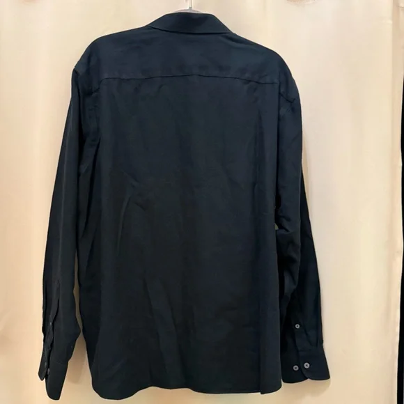 UNTUCKit Men's Wrinkle-Free Cotton Veneto Shirt Lightweight Black Relaxed XXL - Picture 5 of 13